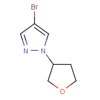 1040377-07-8 4-bromo-1-(oxolan-3-yl)pyrazole chemical structure