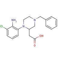1252648-30-8 2-[1-(2-amino-3-chlorophenyl)-4-benzylpiperazin-2-yl]acetic acid chemical structure