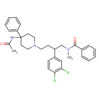 159125-41-4 N-[4-(4-acetamido-4-phenylpiperidin-1-yl)-2-(3,4-dichlorophenyl)butyl]-N-methylbenzamide chemical structure