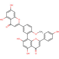 521-32-4 8-[5-(5,7-dihydroxy-4-oxochromen-2-yl)-2-methoxyphenyl]-5,7-dihydroxy-2-(4-hydroxyphenyl)chromen-4-one chemical structure