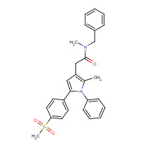 1005451-53-5 N-benzyl-N-methyl-2-[2-methyl-5-(4-methylsulfonylphenyl)-1-phenylpyrrol-3-yl]acetamide chemical structure
