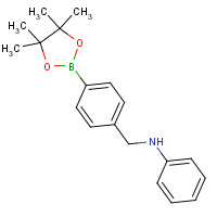1029439-56-2 N-[[4-(4,4,5,5-tetramethyl-1,3,2-dioxaborolan-2-yl)phenyl]methyl]aniline chemical structure