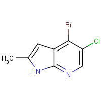 1187449-24-6 4-bromo-5-chloro-2-methyl-1H-pyrrolo[2,3-b]pyridine chemical structure