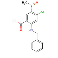 51522-01-1 2-(benzylamino)-4-chloro-5-methylsulfinylbenzoic acid chemical structure