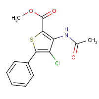 1000409-40-4 methyl 3-acetamido-4-chloro-5-phenylthiophene-2-carboxylate chemical structure