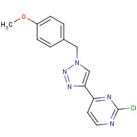 1312535-66-2 2-chloro-4-[1-[(4-methoxyphenyl)methyl]triazol-4-yl]pyrimidine chemical structure