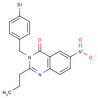 156483-24-8 3-[(4-bromophenyl)methyl]-6-nitro-2-propylquinazolin-4-one chemical structure
