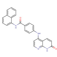 1203509-88-9 N-naphthalen-1-yl-4-[(7-oxo-8H-1,8-naphthyridin-4-yl)amino]benzamide chemical structure
