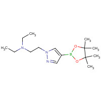 1086111-20-7 N,N-diethyl-2-[4-(4,4,5,5-tetramethyl-1,3,2-dioxaborolan-2-yl)pyrazol-1-yl]ethanamine chemical structure
