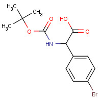 917925-71-4 2-(4-bromophenyl)-2-[(2-methylpropan-2-yl)oxycarbonylamino]acetic acid chemical structure