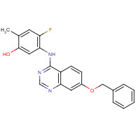 193001-14-8 4-fluoro-2-methyl-5-[(7-phenylmethoxyquinazolin-4-yl)amino]phenol chemical structure
