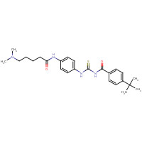 1011557-82-6 4-tert-butyl-N-[[4-[5-(dimethylamino)pentanoylamino]phenyl]carbamothioyl]benzamide chemical structure