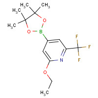 1256359-30-4 2-ethoxy-4-(4,4,5,5-tetramethyl-1,3,2-dioxaborolan-2-yl)-6-(trifluoromethyl)pyridine chemical structure