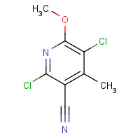 886047-45-6 2,5-dichloro-6-methoxy-4-methylpyridine-3-carbonitrile chemical structure