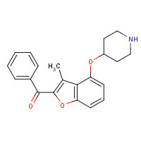 1402930-09-9 (3-methyl-4-piperidin-4-yloxy-1-benzofuran-2-yl)-phenylmethanone chemical structure