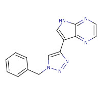 1316228-57-5 7-(1-benzyltriazol-4-yl)-5H-pyrrolo[2,3-b]pyrazine chemical structure
