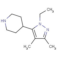 419572-06-8 4-(2-ethyl-4,5-dimethylpyrazol-3-yl)piperidine chemical structure