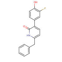 960297-96-5 6-benzyl-3-(3-fluoro-4-hydroxyphenyl)-1H-pyridin-2-one chemical structure