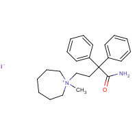 15351-05-0 4-(1-methylazepan-1-ium-1-yl)-2,2-diphenylbutanamide;iodide chemical structure