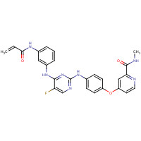 1202759-32-7 4-[4-[[5-fluoro-4-[3-(prop-2-enoylamino)anilino]pyrimidin-2-yl]amino]phenoxy]-N-methylpyridine-2-carboxamide chemical structure