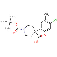 778627-69-3 4-(4-chloro-3-methylphenyl)-1-[(2-methylpropan-2-yl)oxycarbonyl]piperidine-4-carboxylic acid chemical structure