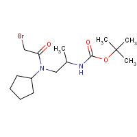 1284246-30-5 tert-butyl N-[1-[(2-bromoacetyl)-cyclopentylamino]propan-2-yl]carbamate chemical structure