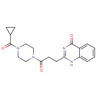 930665-92-2 2-[3-[4-(cyclopropanecarbonyl)piperazin-1-yl]-3-oxopropyl]-1H-quinazolin-4-one chemical structure