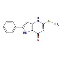 237435-31-3 2-methylsulfanyl-6-phenyl-1,5-dihydropyrrolo[3,2-d]pyrimidin-4-one chemical structure