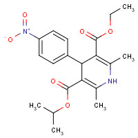 299404-29-8 3-O-ethyl 5-O-propan-2-yl 2,6-dimethyl-4-(4-nitrophenyl)-1,4-dihydropyridine-3,5-dicarboxylate chemical structure