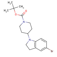 401565-86-4 tert-butyl 4-(5-bromo-2,3-dihydroindol-1-yl)piperidine-1-carboxylate chemical structure