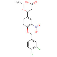 1202575-54-9 3-[4-[(3,4-dichlorophenyl)methoxy]-3-nitrophenyl]-3-ethoxypropanoic acid chemical structure