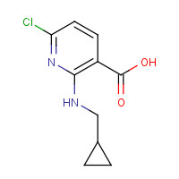 1308917-90-9 6-chloro-2-(cyclopropylmethylamino)pyridine-3-carboxylic acid chemical structure