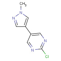 1231943-08-0 2-chloro-5-(1-methylpyrazol-4-yl)pyrimidine chemical structure