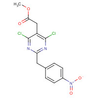 780763-92-0 methyl 2-[4,6-dichloro-2-[(4-nitrophenyl)methyl]pyrimidin-5-yl]acetate chemical structure