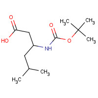 138165-75-0 5-methyl-3-[(2-methylpropan-2-yl)oxycarbonylamino]hexanoic acid chemical structure