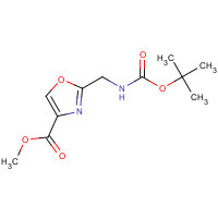 182120-89-4 methyl 2-[[(2-methylpropan-2-yl)oxycarbonylamino]methyl]-1,3-oxazole-4-carboxylate chemical structure