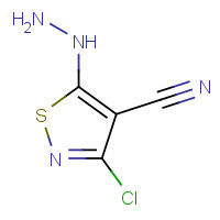 3866-31-7 3-chloro-5-hydrazinyl-1,2-thiazole-4-carbonitrile chemical structure