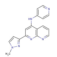 1330531-69-5 2-(1-methylpyrazol-3-yl)-N-pyridin-4-yl-1,8-naphthyridin-4-amine chemical structure