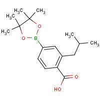 890839-13-1 2-(2-methylpropyl)-4-(4,4,5,5-tetramethyl-1,3,2-dioxaborolan-2-yl)benzoic acid chemical structure