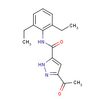 1403332-85-3 3-acetyl-N-(2,6-diethylphenyl)-1H-pyrazole-5-carboxamide chemical structure