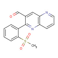 1312606-00-0 2-(2-methylsulfonylphenyl)-1,5-naphthyridine-3-carbaldehyde chemical structure