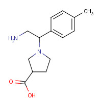 886364-05-2 1-[2-amino-1-(4-methylphenyl)ethyl]pyrrolidine-3-carboxylic acid chemical structure