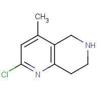 1421253-94-2 2-chloro-4-methyl-5,6,7,8-tetrahydro-1,6-naphthyridine chemical structure