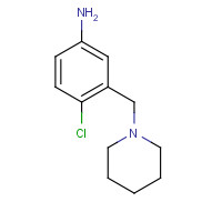 1018498-91-3 4-chloro-3-(piperidin-1-ylmethyl)aniline chemical structure