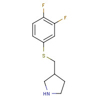 1250139-35-5 3-[(3,4-difluorophenyl)sulfanylmethyl]pyrrolidine chemical structure