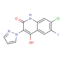 1398340-94-7 7-chloro-4-hydroxy-6-iodo-3-pyrazol-1-yl-1H-quinolin-2-one chemical structure