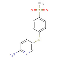 64064-40-0 5-(4-methylsulfonylphenyl)sulfanylpyridin-2-amine chemical structure
