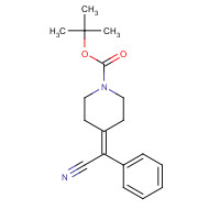 1170054-42-8 tert-butyl 4-[cyano(phenyl)methylidene]piperidine-1-carboxylate chemical structure