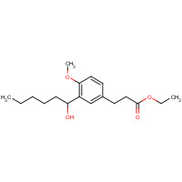 723760-79-0 ethyl 3-[3-(1-hydroxyhexyl)-4-methoxyphenyl]propanoate chemical structure