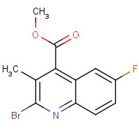 179473-51-9 methyl 2-bromo-6-fluoro-3-methylquinoline-4-carboxylate chemical structure
